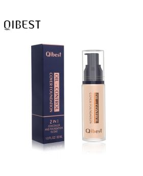 QIBEST 7 Colors Foundation Profesional Face Makeup Full Coverage Base Oil-control Moisturizer Face Skin Care Foundation Cream