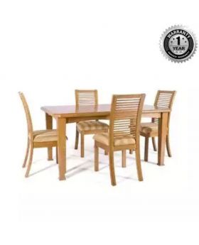 Solid Sagun Wood Dining Table With 4 Chair - Lacquer
