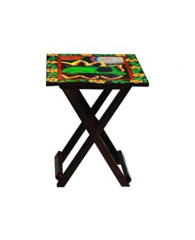 Hand Painted Wooden Folding Table Design No 4