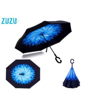 Stylish 3D C-Hooked Inverted Umbrella