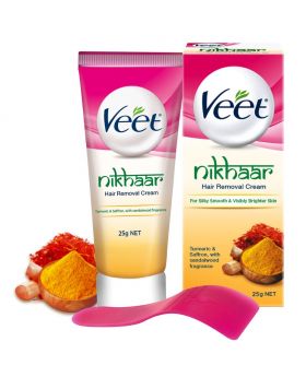 Veet Nikhaar Herbal Hair Removal Cream with Turmeric, Sandal & Saffron 25 gm